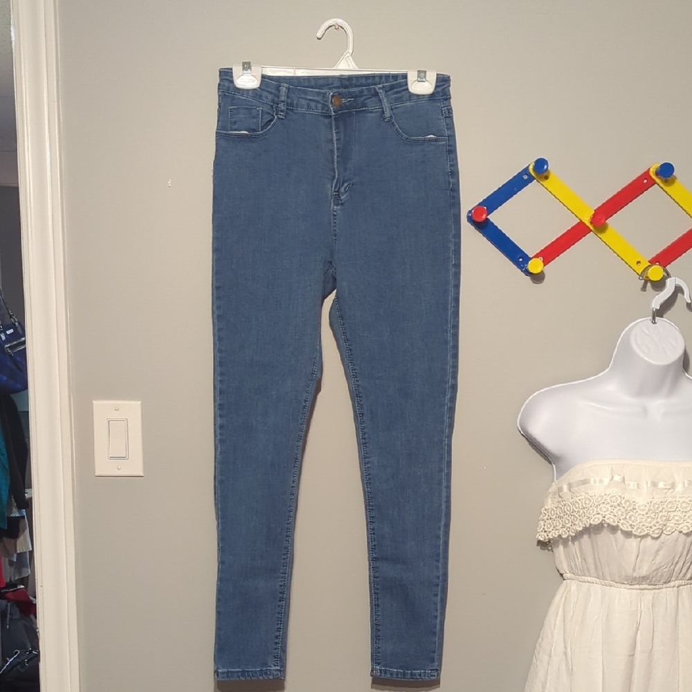 SHEIN Blue Skinny Jeans for Women